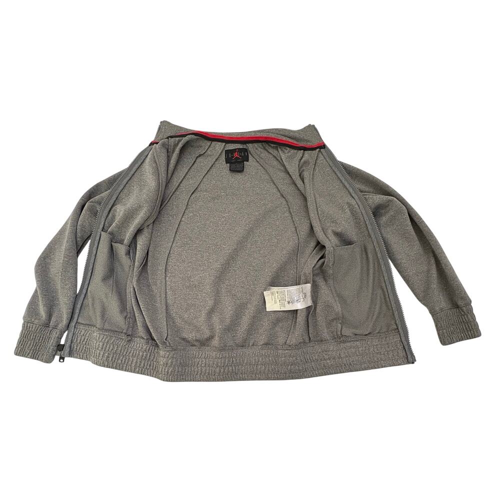 Nike Air Jordan Jumpman Boys Small Full-Zip Track Jacket Gray Black Piping Logo - Picture 10 of 12